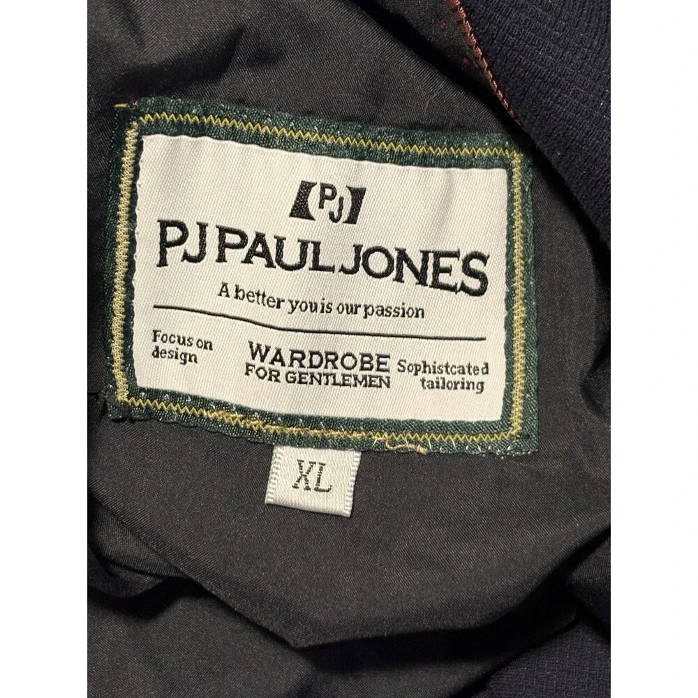 PJ Paul Jones Herringbone Blazer Jacket Two Buttons Lightweight Casual Knit
